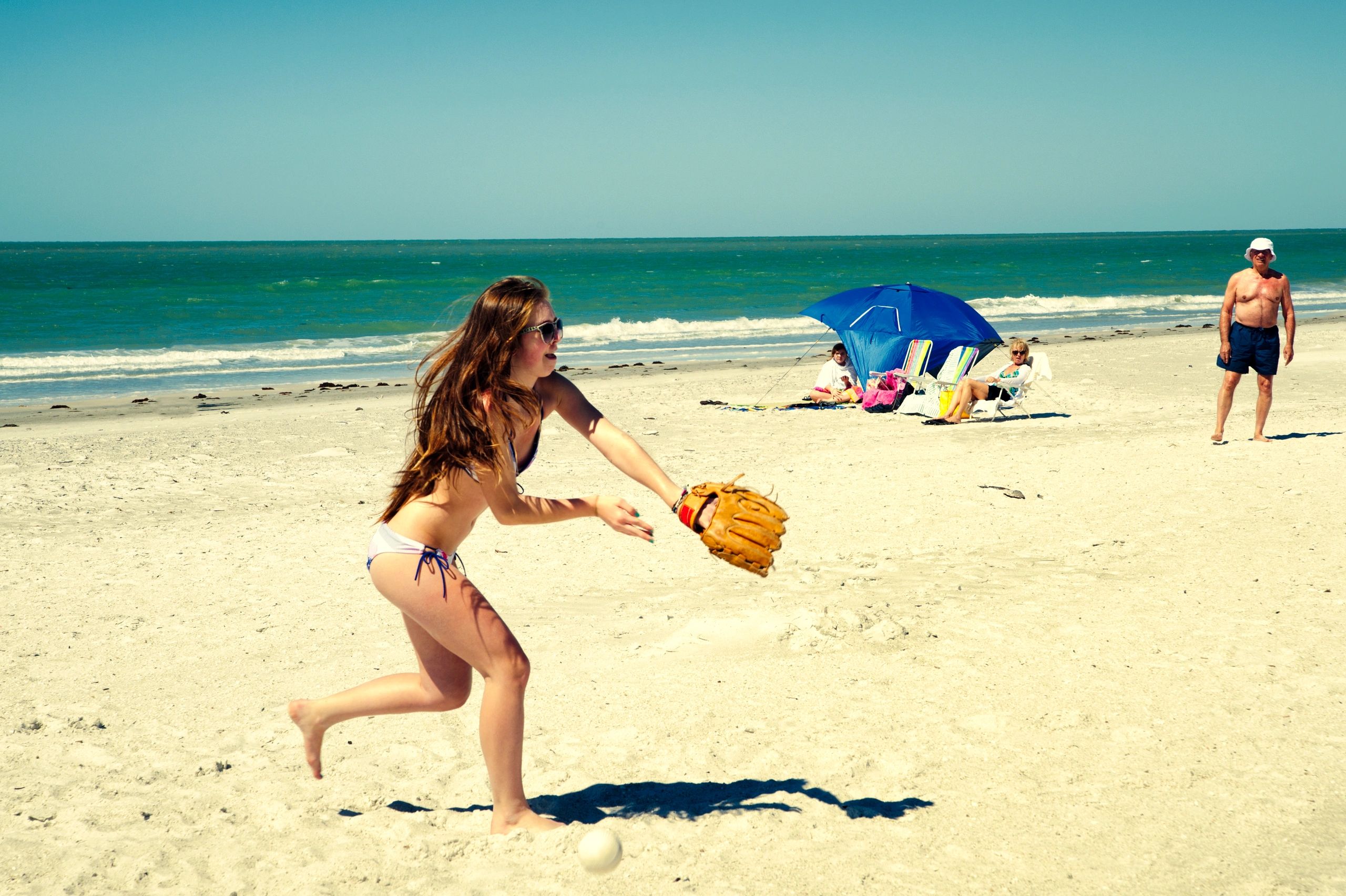 Leisure time at the beach.